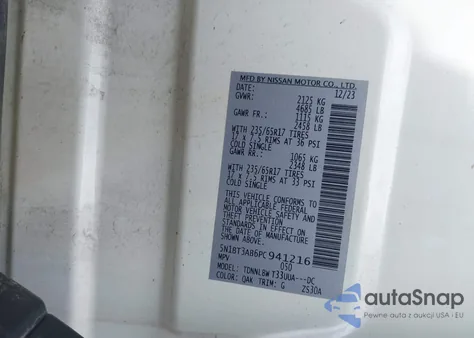 2023 Nissan Rogue S Intelligent Awd из США, поврежденный, VIN 5N1BT3AB6PC941216